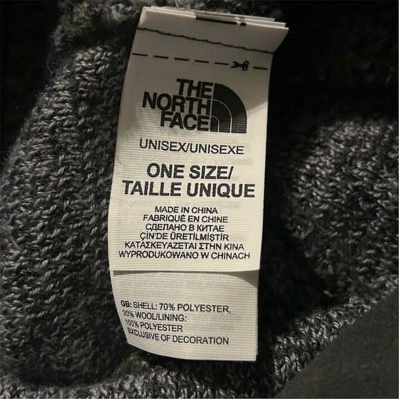 The North Face Unisex Jim Beanie Gray One Size Winter Warm Hat - Picture 4 of 9